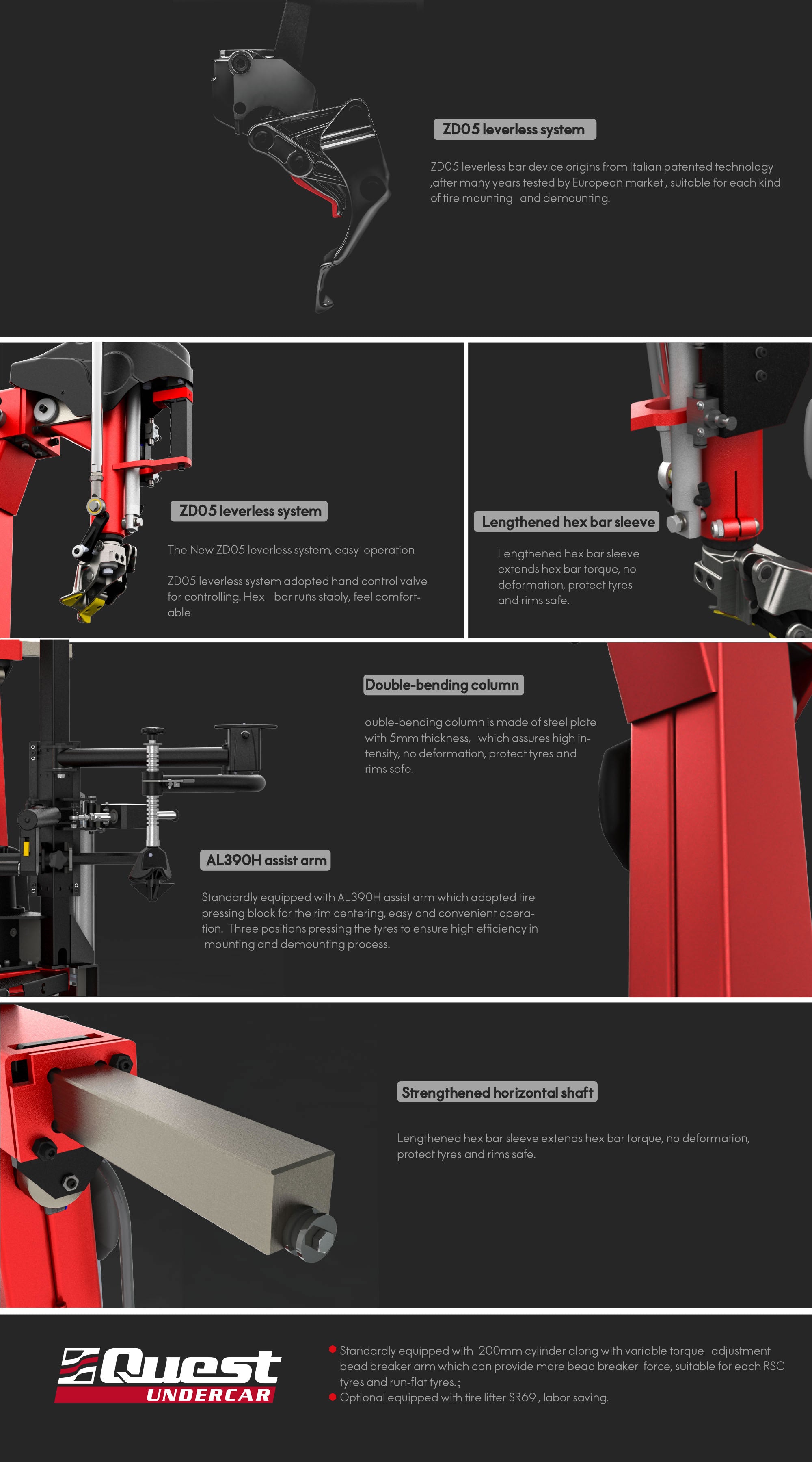 Taurus TC899C : Performance Leverless Tire Changer w/ Center-Clamp